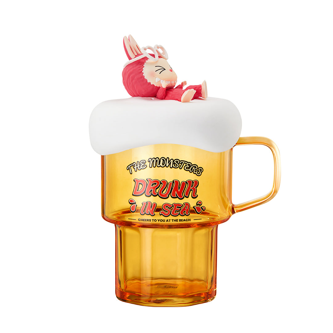 POP MART The Monsters LABUBU Drunk in Sea Series Glass Cup